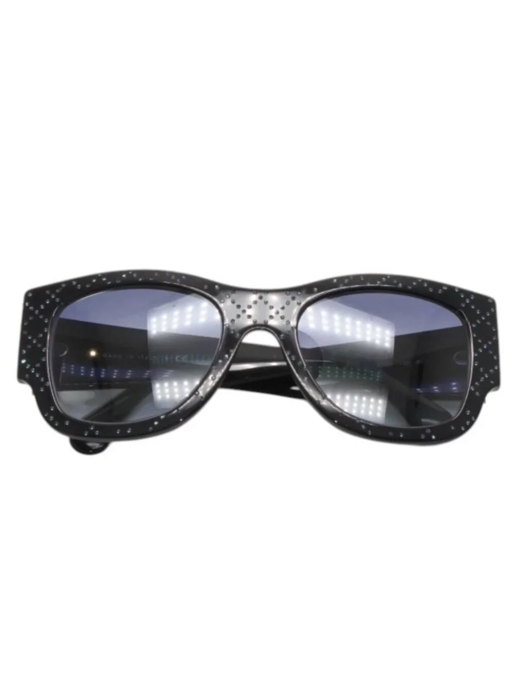 Chanel Sunglasses Eyewear CC Logo Rhinestone Navy
